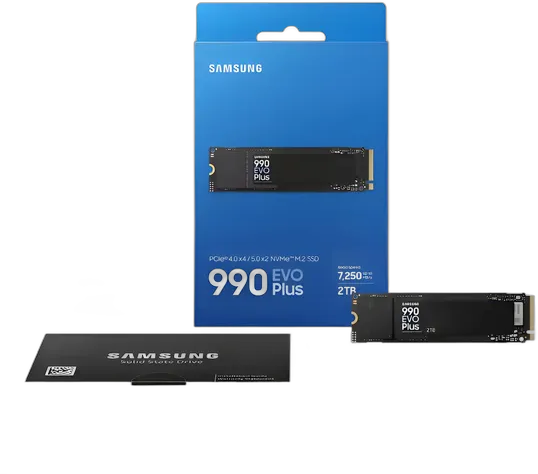 قرص SSD Samsung 990 Evo Plus 2TB NVMe M.2 - PCIe 5.0 قراءة: 6,500MB/s