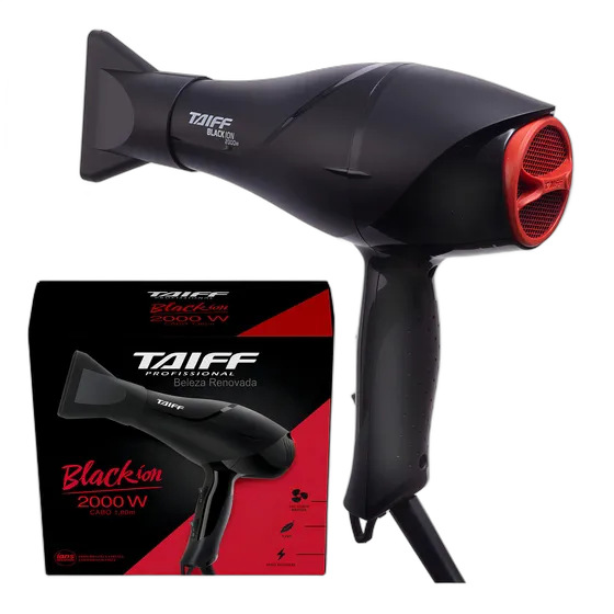 Taiff Asciugacapelli New Black Ion Professionale 2000w
