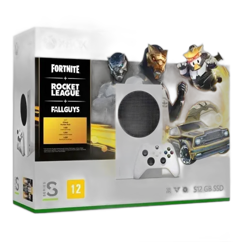 Xbox Series S - Paquete Fortnite, Rocket League Y Fall Guys Blanco - Excelente (Reacondicionado)